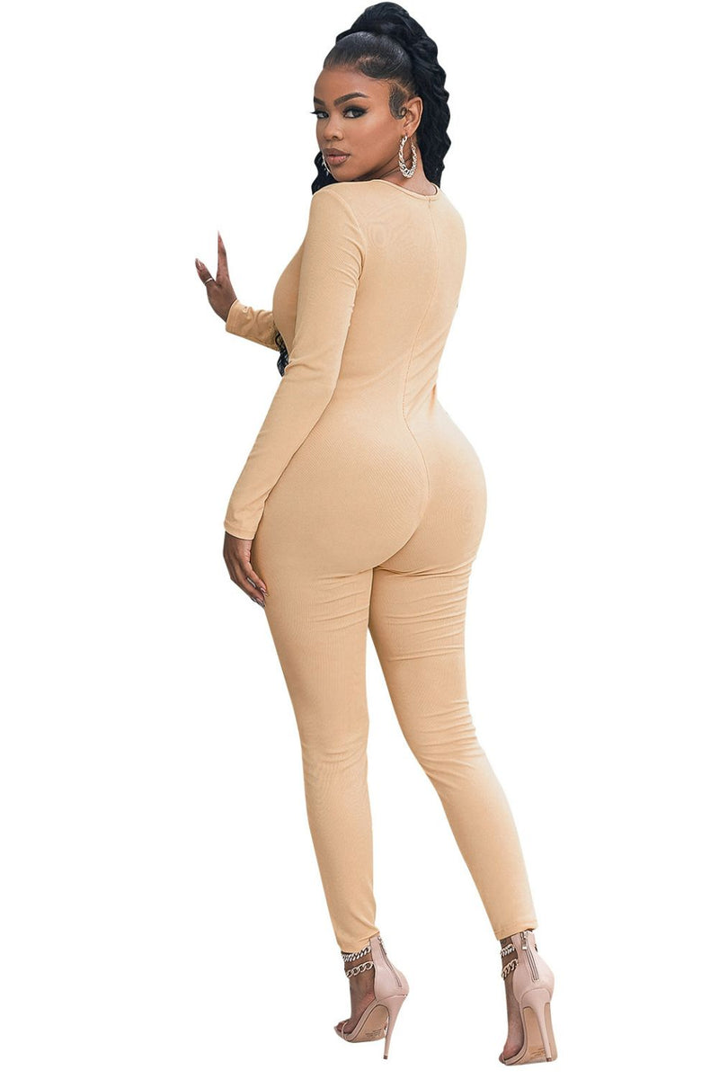 Cutout Round Neck Jumpsuit - Sexy~N~Snappy