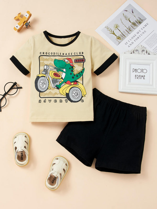 Boys Graphic T-Shirt and Shorts Set - Sexy~N~Snappy