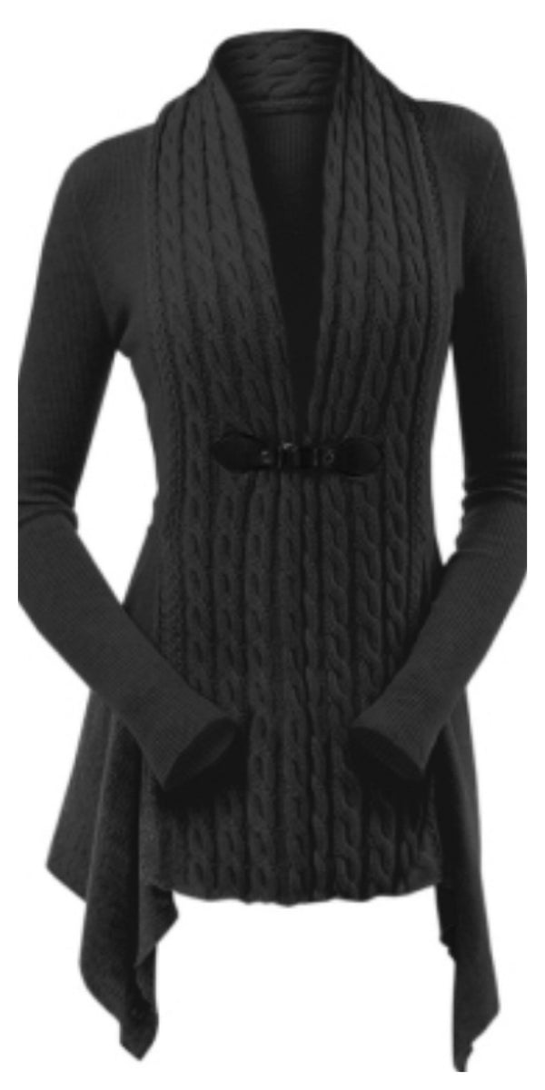 Autumn Sexy~N~Snappy Black Buckle Me Up Sweater - Sexy~N~Snappy